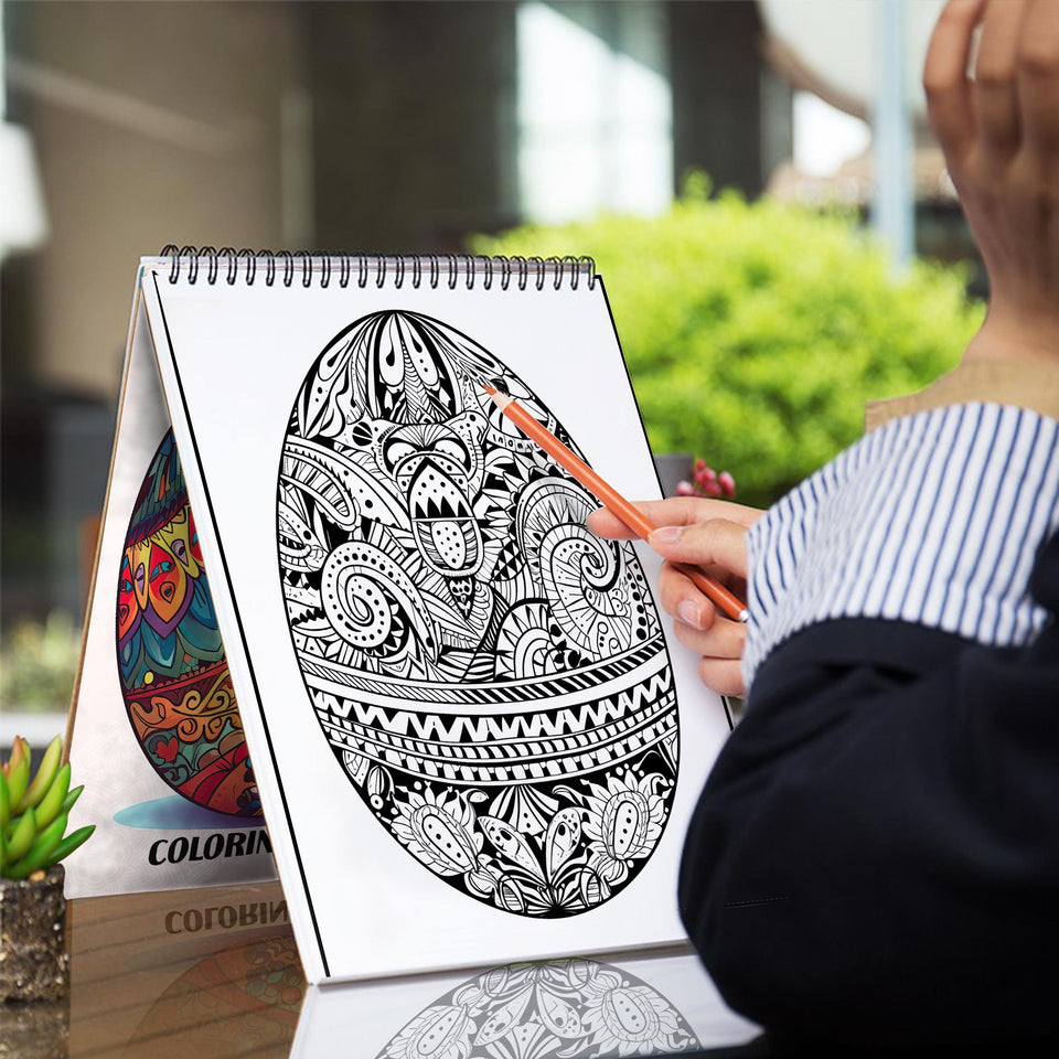 Easter Egg Spiral-Bound Coloring Book: 30 Charming Coloring Pages for Coloring Enthusiasts to Embrace the Joyful and Playful Nature of Easter Egg Designs 