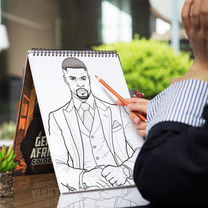 Gentleman African Men Spiral Bound Coloring Book: 30 Captivating Coloring Pages of African Gentlemen for a Stylish and Artistic Journey