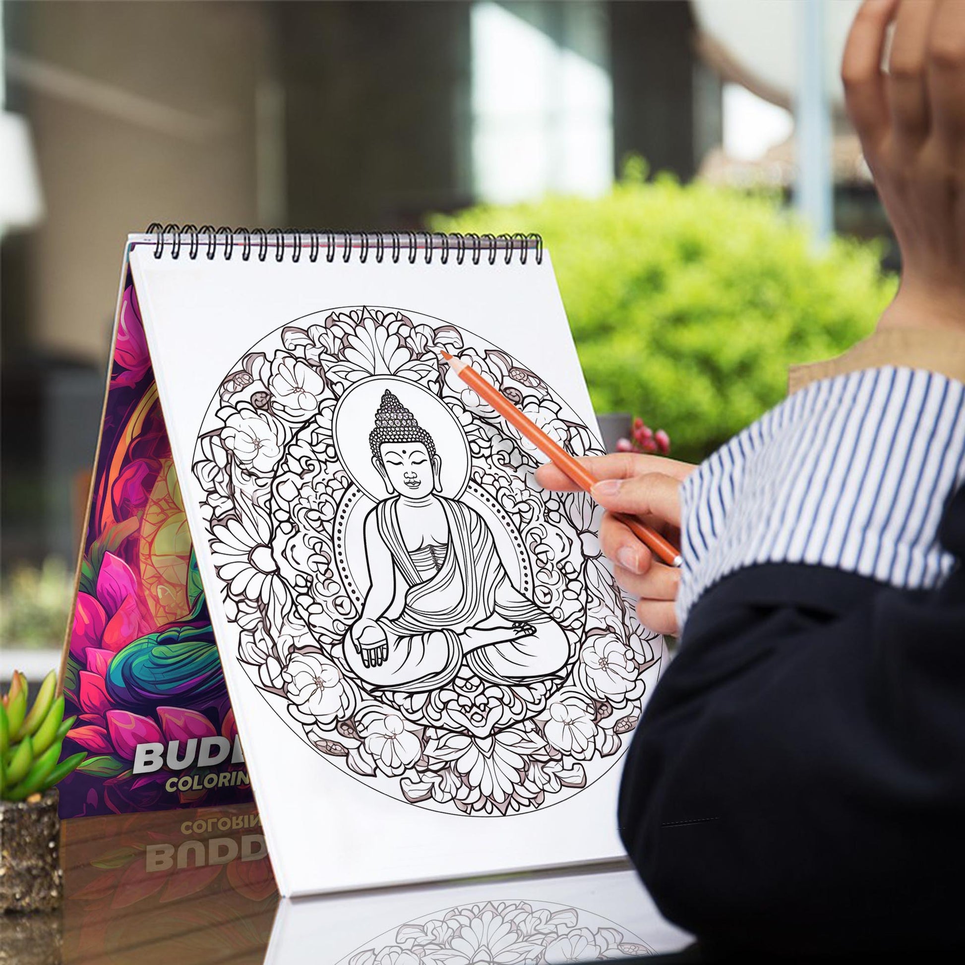 Buddhist Spiral Coloring Book: 30 Beautiful Pages to Explore Buddhist Concepts of Compassion and Wisdom