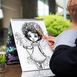 Black Fairy Spiral Coloring Book: Discover the Adorable of Black Fairies with 30 Exquisite Coloring Pages