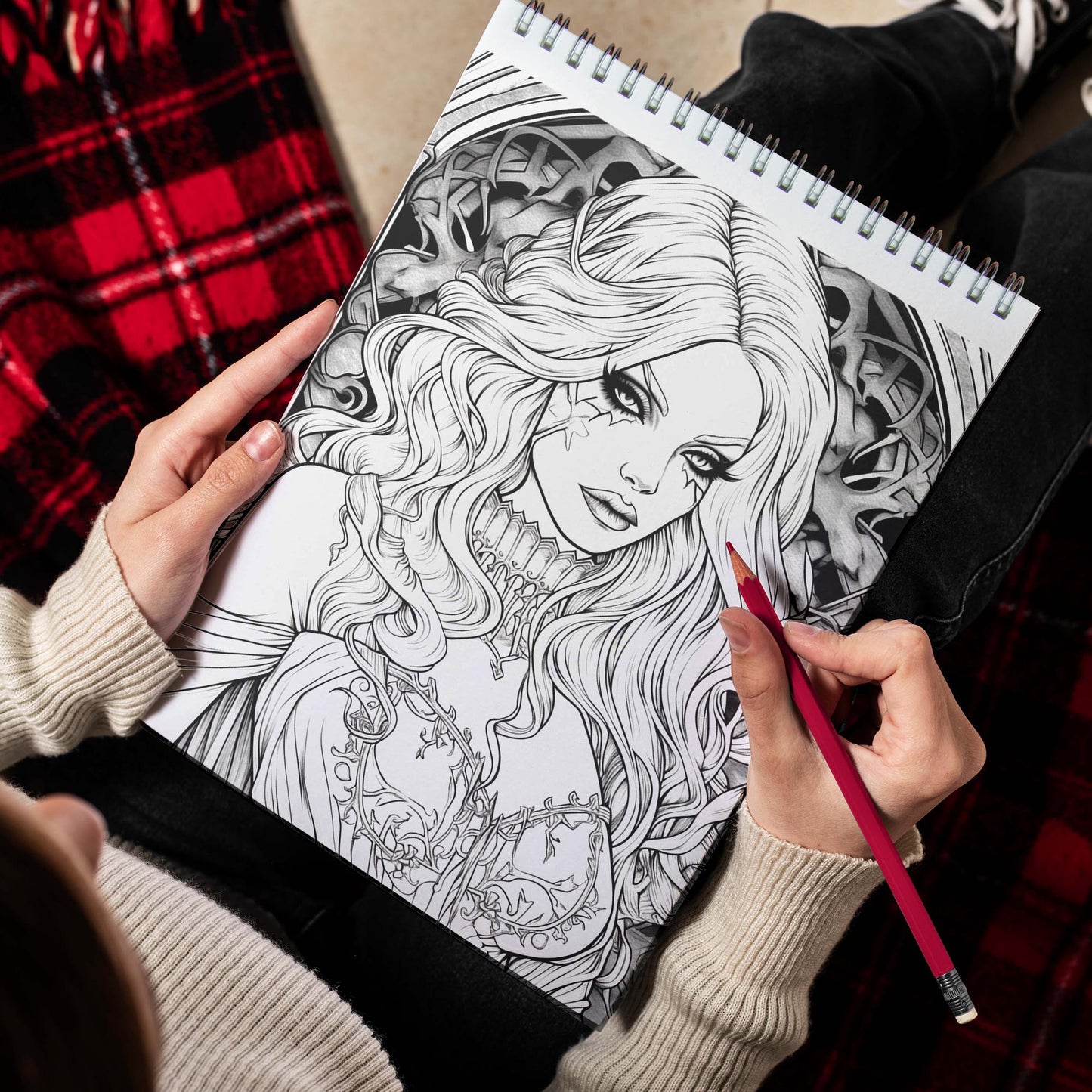 Dark Art Gothica Spiral Coloring Book: Unleash Your Creativity with the Dark Art Gothica Coloring Book