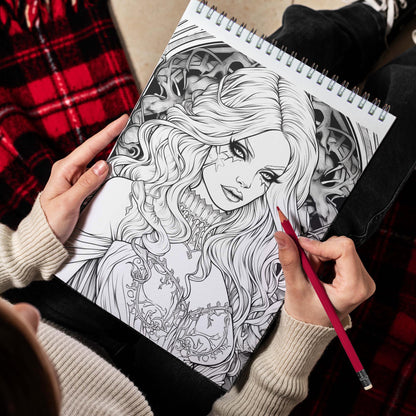 Dark Art Gothica Spiral Coloring Book: Unleash Your Creativity with the Dark Art Gothica Coloring Book