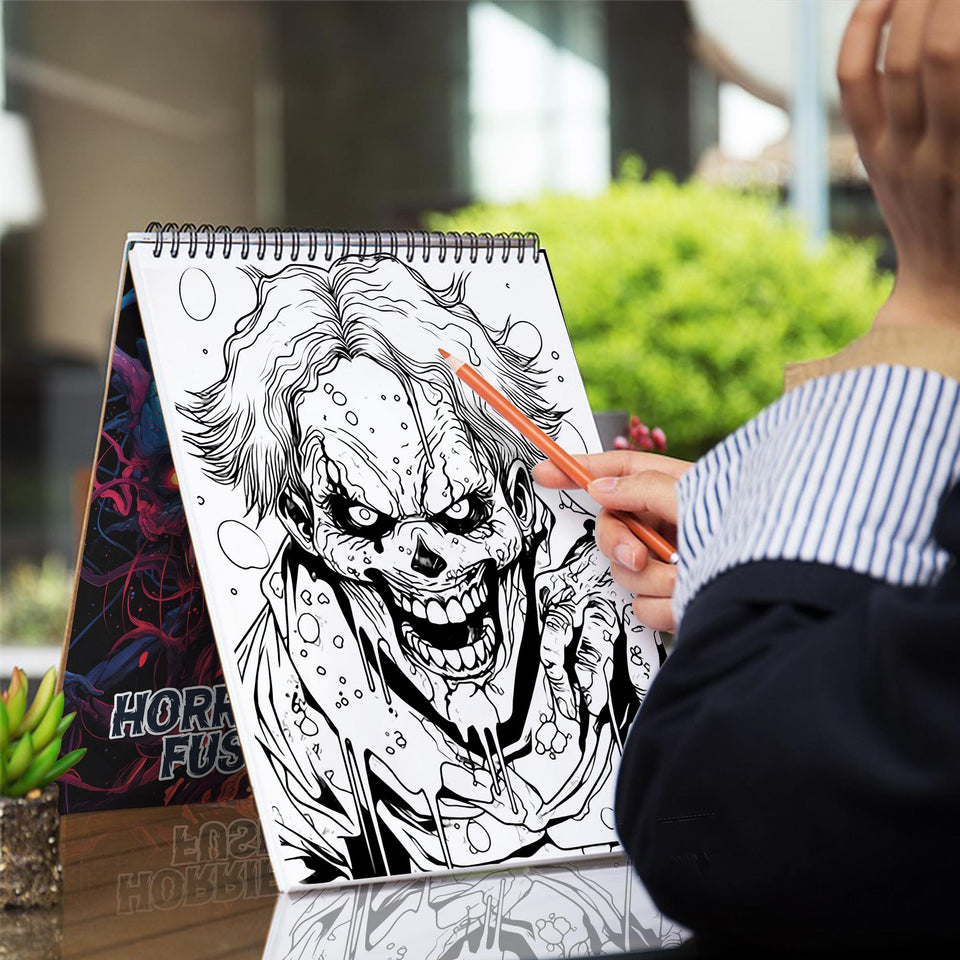 Horrifying Fusion Spiral Bound Coloring Book: Dive into the Abyss of Fear with This Horrifying Fusion Coloring Book Experience