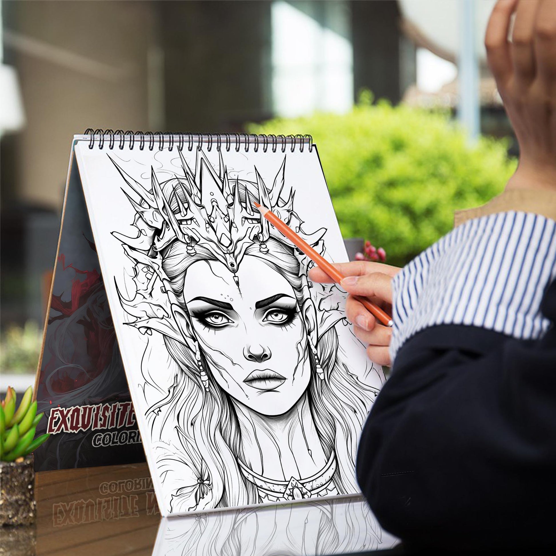 Exquisite Nightshade Spiral Bound Coloring Book: 30 Exquisite Nightshade Coloring Pages of Horror Beauty Girls