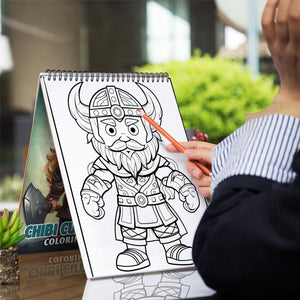 Chibi Cute Viking Spiral-Bound Coloring Book: 30 Adorable Chibi Viking Coloring Pages