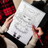 Evil Cupid Spiral Coloring Book: Unleash your creativity with Evil Cupid's designs Coloring pages