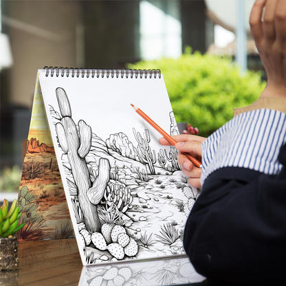 Desert Landscape Coloring Book