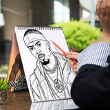 Handsome Black American Spiral Bound Coloring Book: 30 Captivating Coloring Pages of Black Americans for a Stylish and Artistic Journey