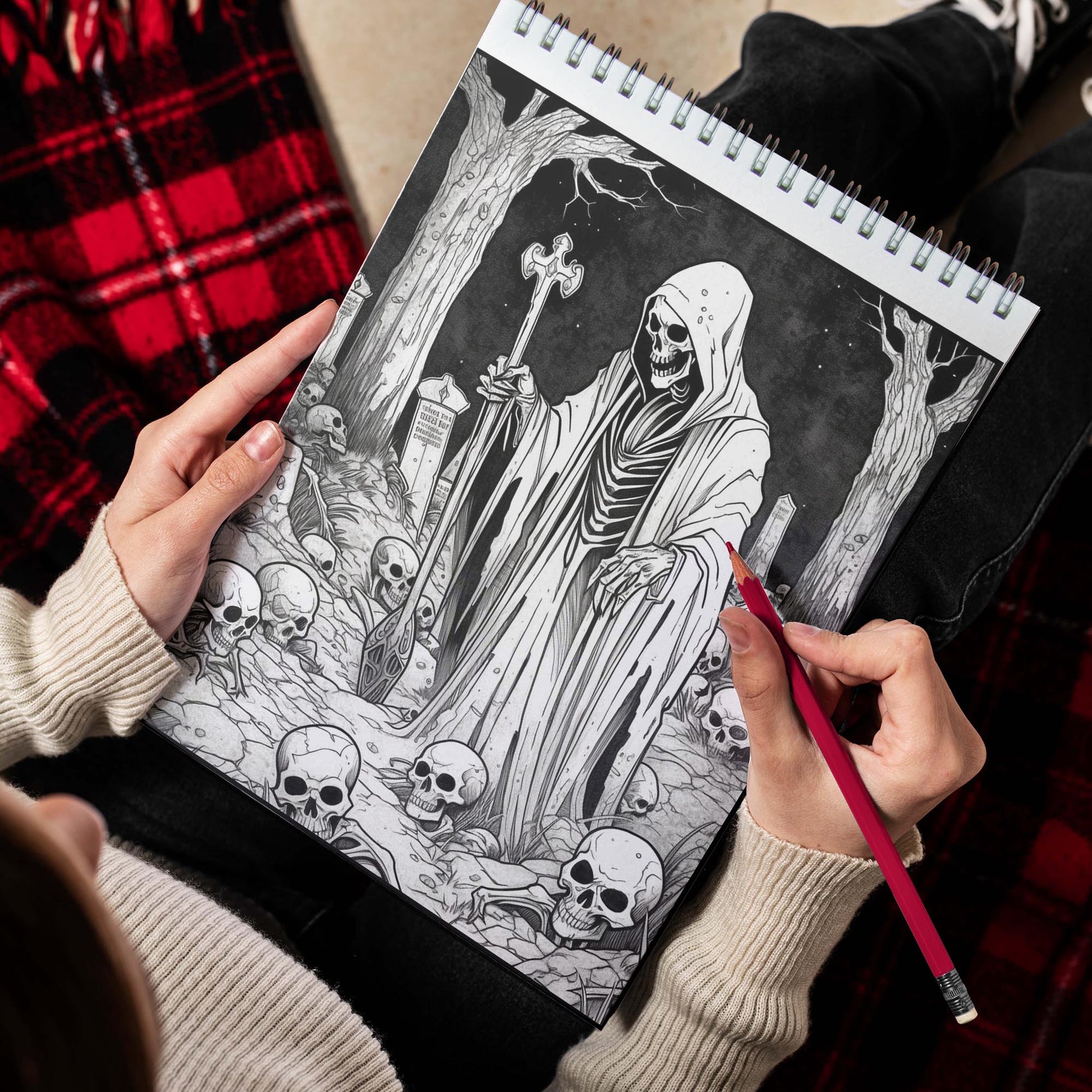 Creepy And Freaky Things Spiral Coloring Book: 30 Charming Creepy and Freaky Things Coloring Pages for Coloring Enthusiasts to Embrace the Dark and Unsettling