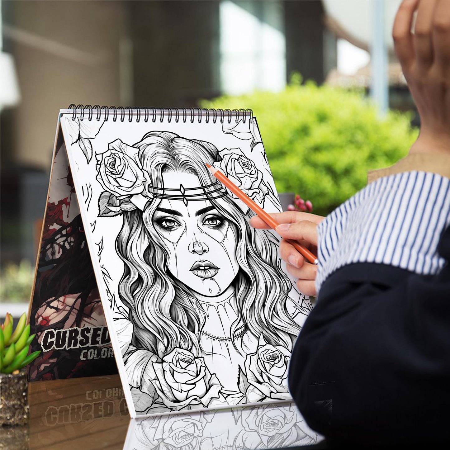 Cursed Charmer Spiral Bound Coloring Book: 30 Coloring Pages for Gothic Art Enthusiasts to Unleash Their Creative Expression