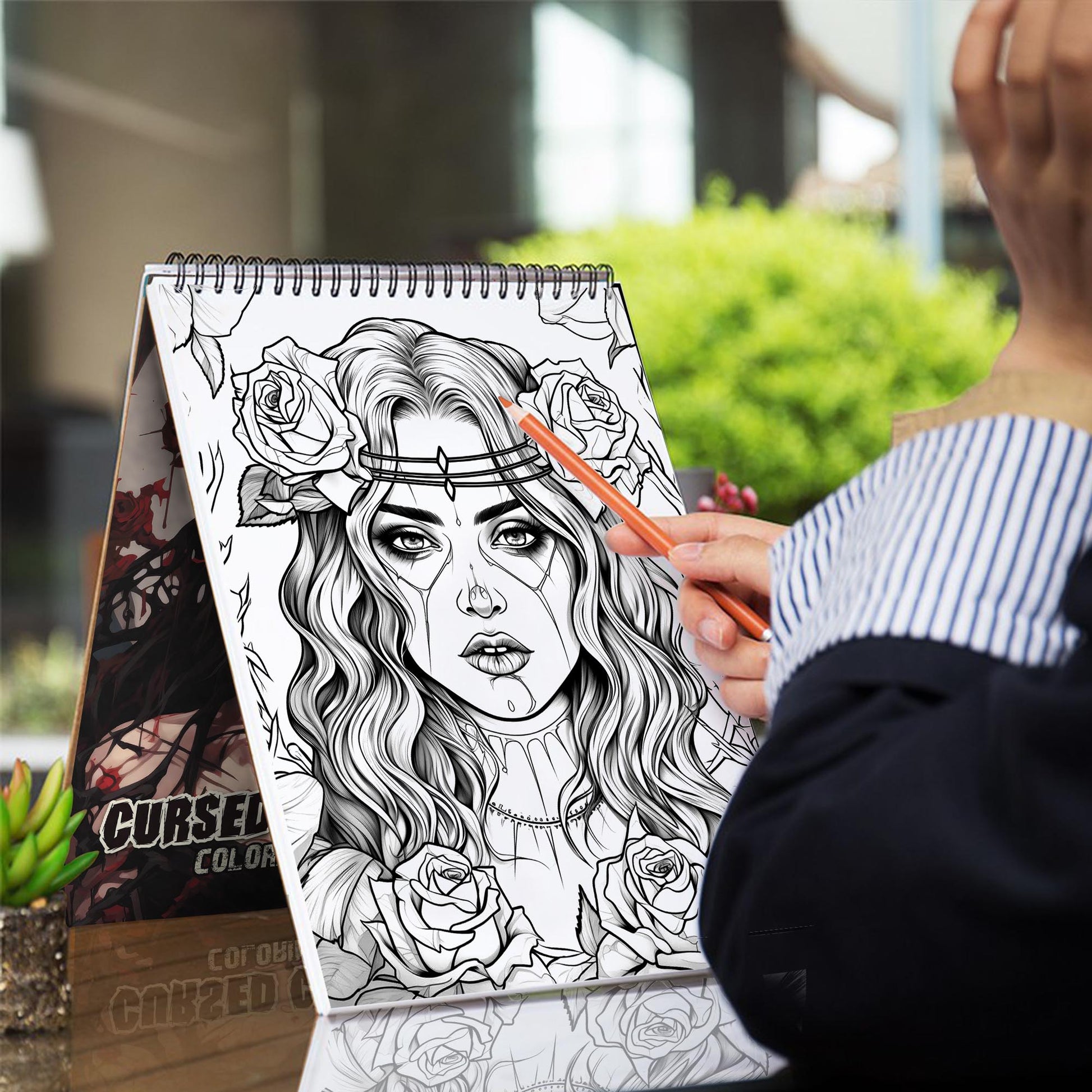 Cursed Charmer Spiral Bound Coloring Book: 30 Coloring Pages for Gothic Art Enthusiasts to Unleash Their Creative Expression