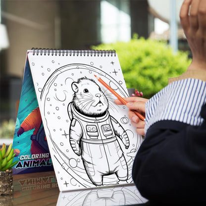 Animal In Space Coloring Book