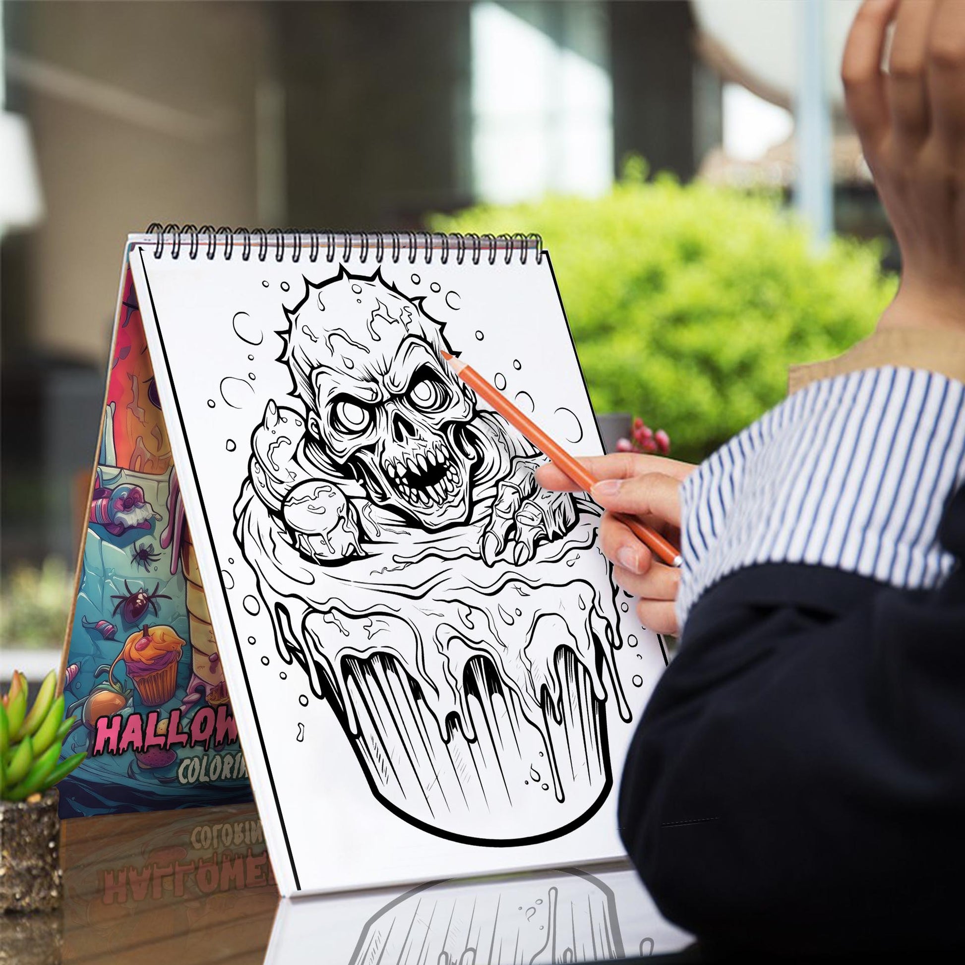 Halloween Food Spiral-Bound Coloring Book: 30 Captivating Coloring Pages for Halloween and Art Enthusiasts to Create Strikingly Creepy Artwork 