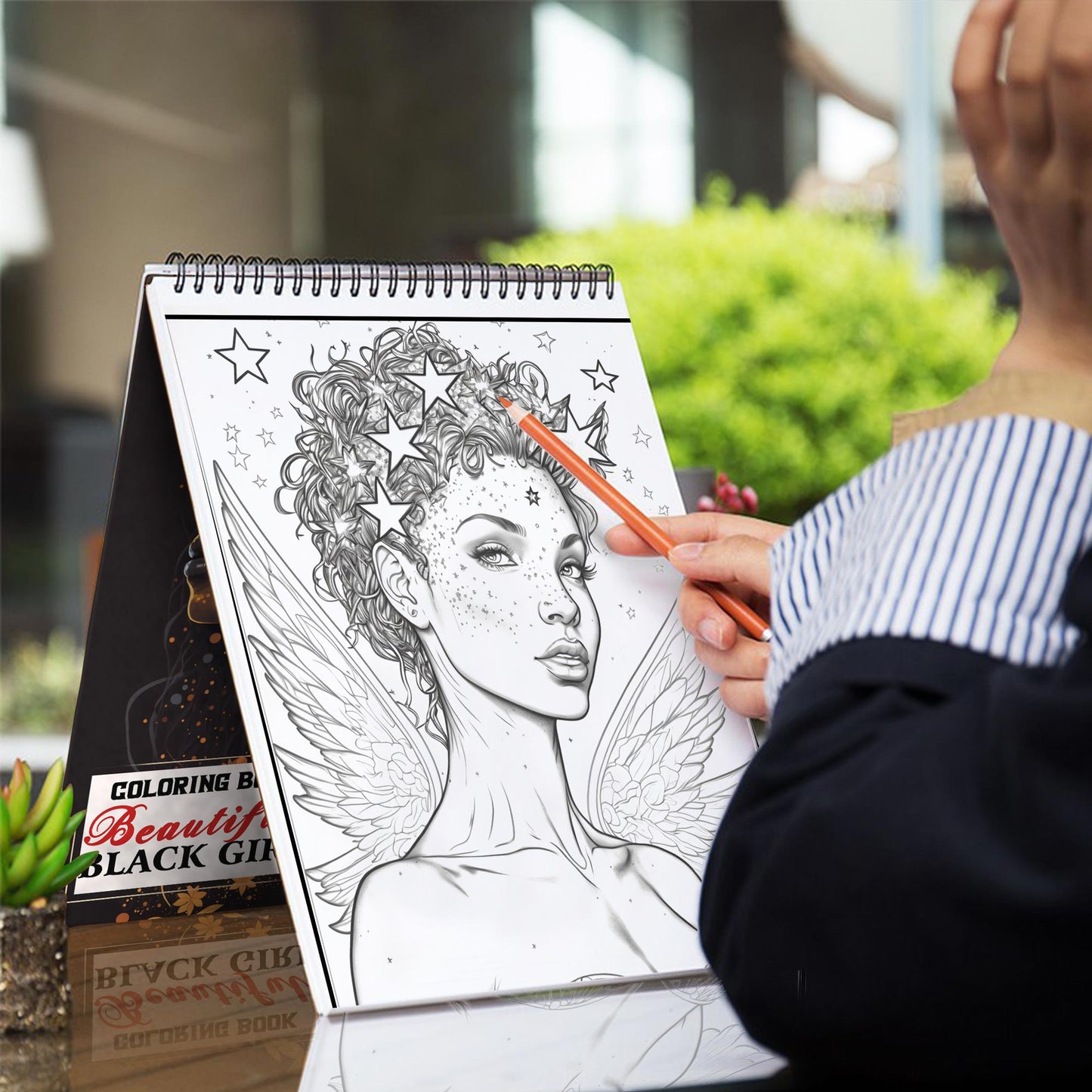 Beautiful Black Girl Spiral Coloring Book: 30 Empowering Coloring Pages, Showcasing Strong and Resilient Black Girls Embracing Their Unique Beauty