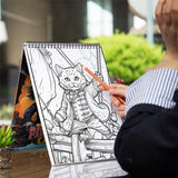 Pirate Cat Coloring Book (Grayscale) Spiral Bound Coloring Book: 30 Charming Pages for Coloring Enthusiasts to Embrace the Shadows, Textures, and Details of the Pirate Cat's Adventures