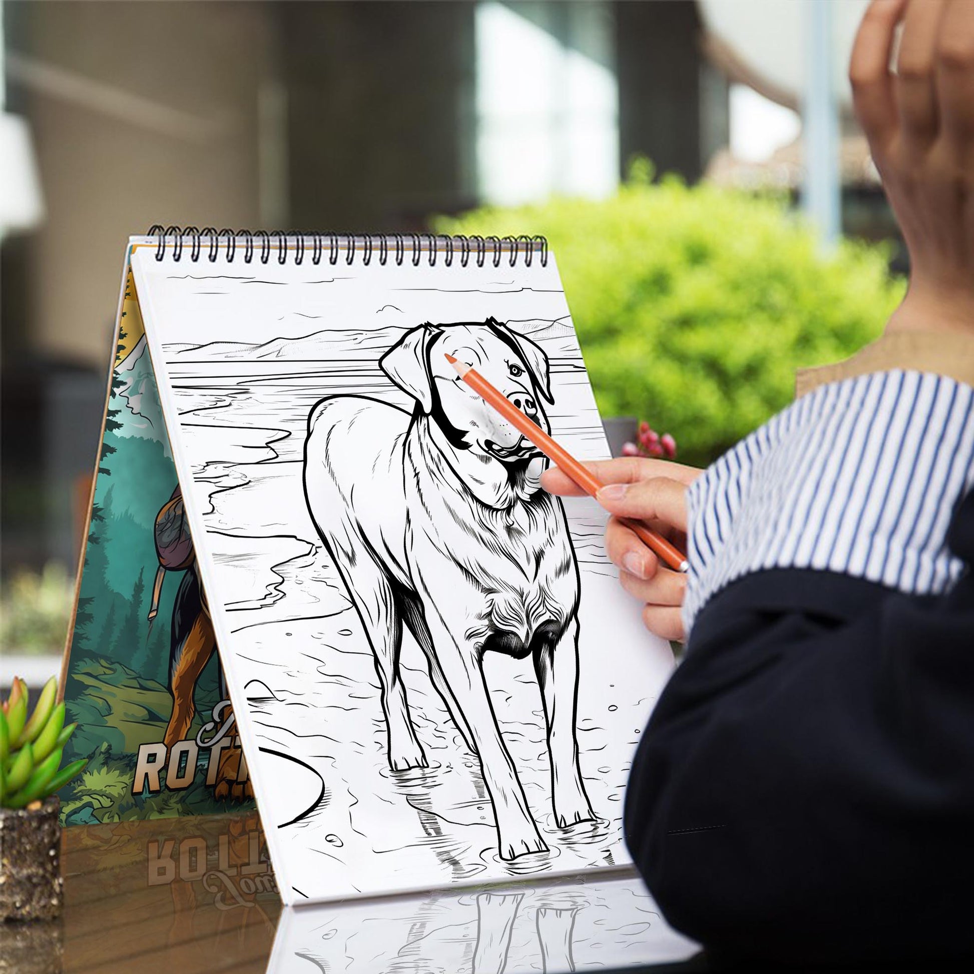 Journey of Rottweiler Spiral Coloring Book: 30 Captivating Coloring Pages for Dog Enthusiasts to Create Stunning and Lifelike Artwork