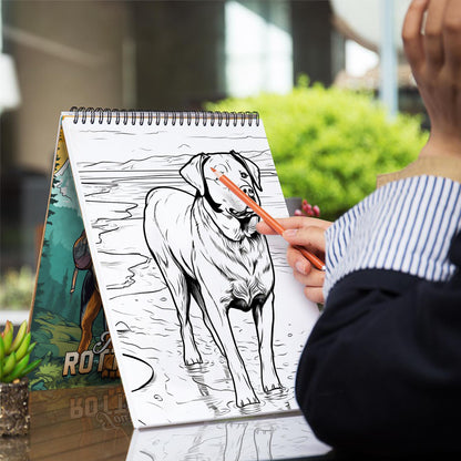 Journey of Rottweiler Spiral Coloring Book: 30 Captivating Coloring Pages for Dog Enthusiasts to Create Stunning and Lifelike Artwork