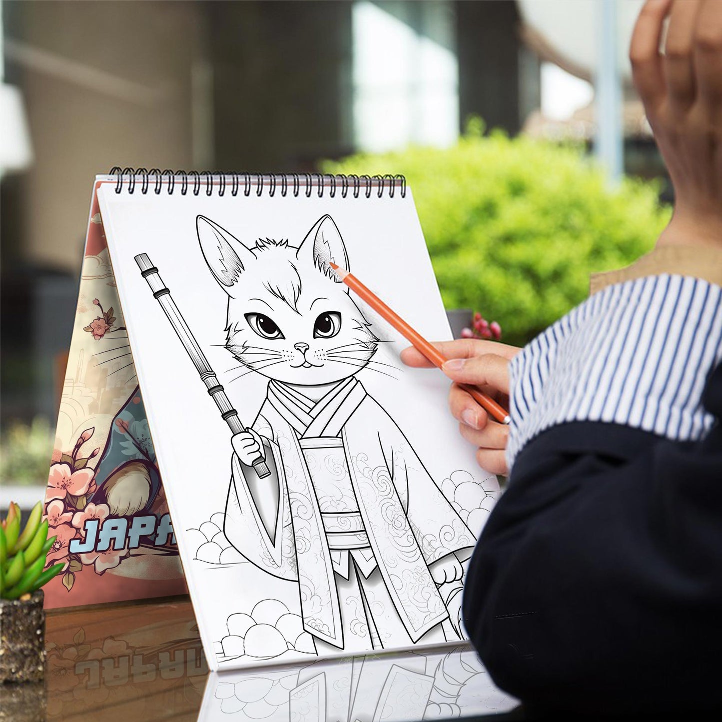 Japanese Cats Coloring Book: Unleash Your Creativity with 30 Coloring Pages, Portraying Japanese Cats in Serene and Heartwarming Settings
