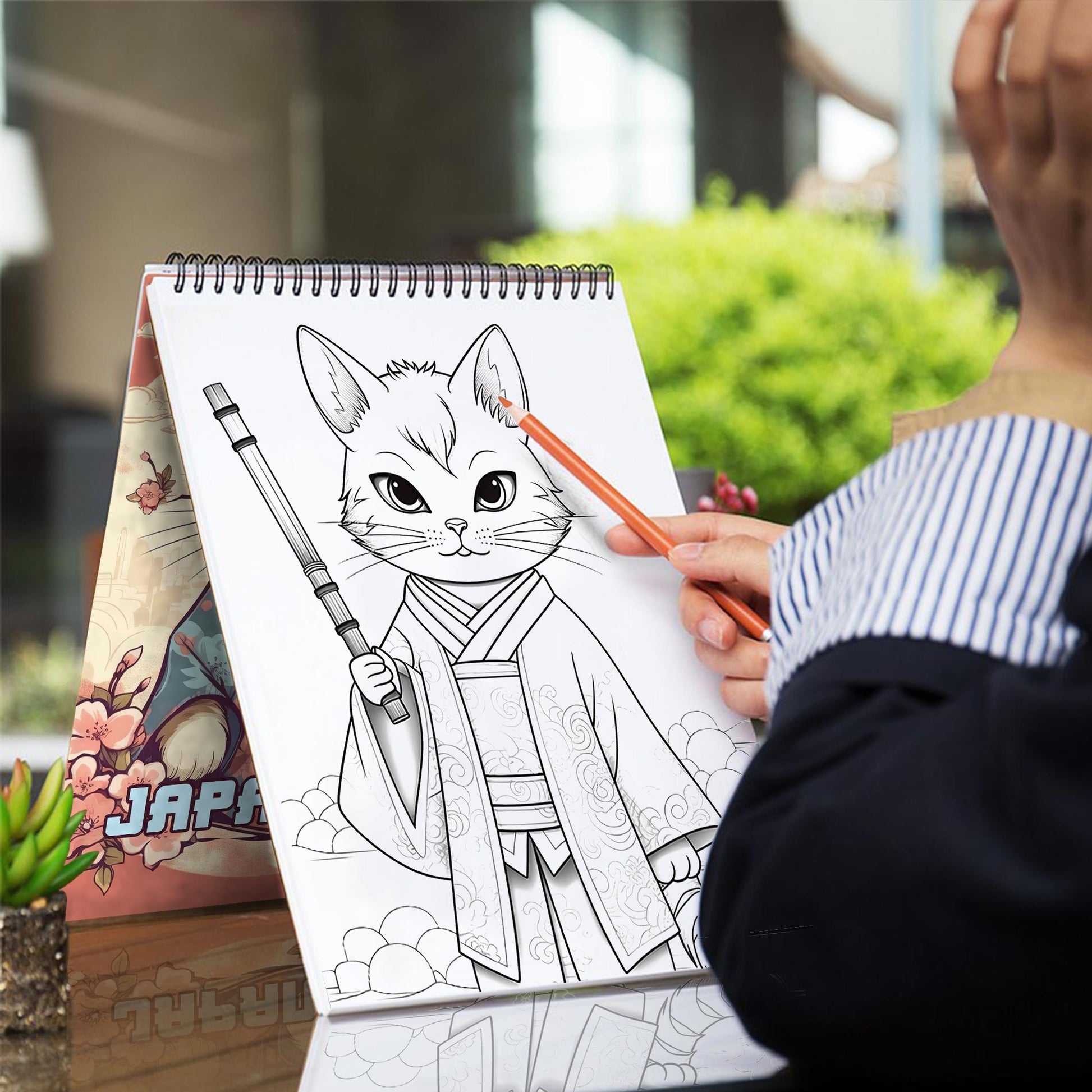 Japanese Cats Coloring Book: Unleash Your Creativity with 30 Coloring Pages, Portraying Japanese Cats in Serene and Heartwarming Settings