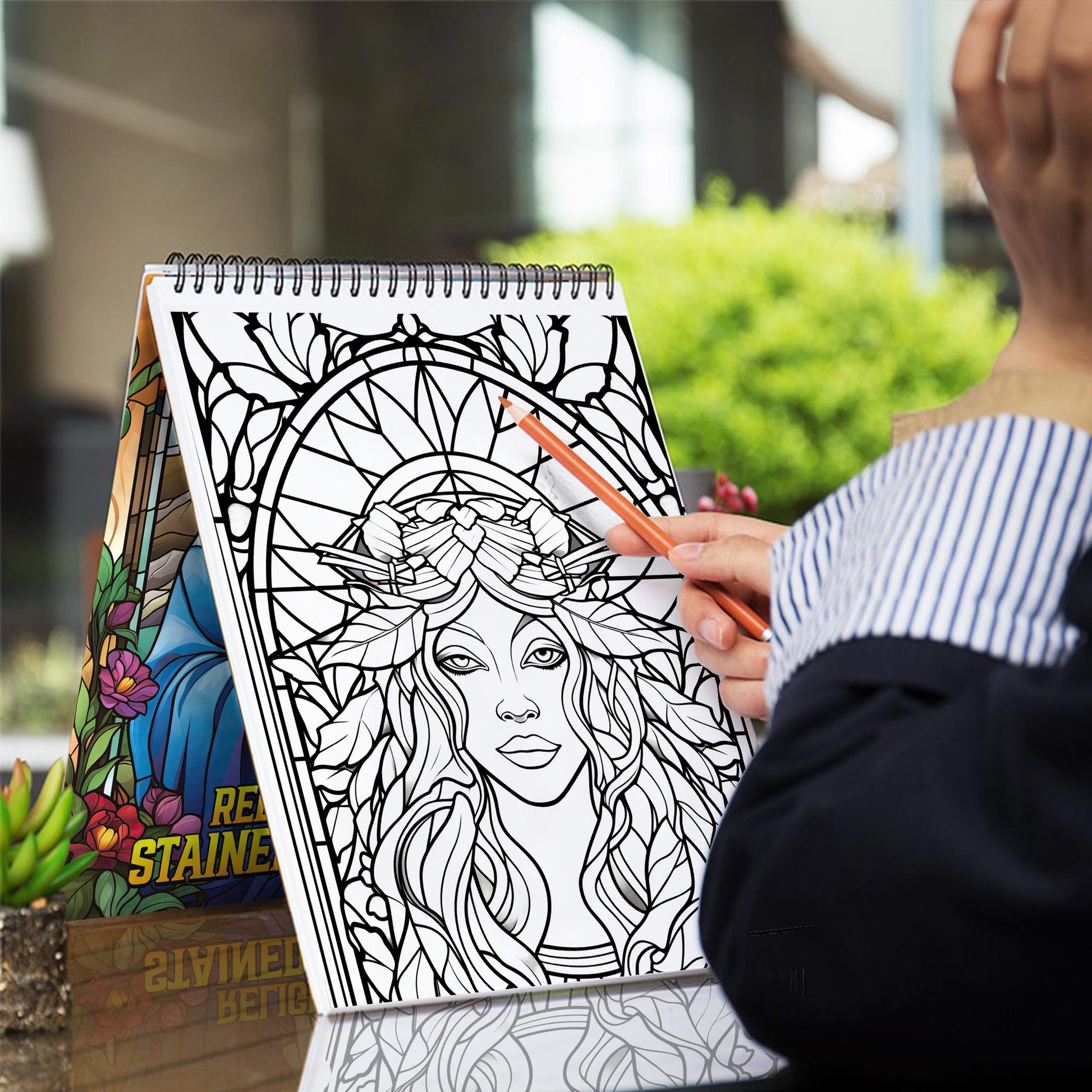 Religious Stained Glass Coloring Book: Unleash Your Artistic Talents in the Divine Journey with 30 Charming Coloring Pages for Coloring Enthusiasts to Embrace the Serenity and Devotion of Religious Stained Glass Art