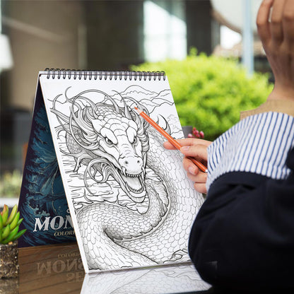 Sea Monster Coloring Book: Explore 30 Mythical Coloring Pages, Depicting Majestic Sea Monsters from Ancient Folklore and Maritime Tales