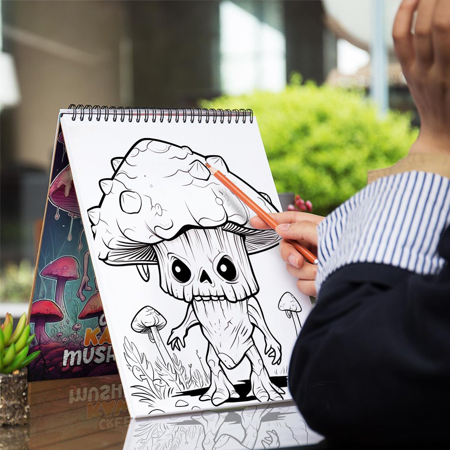 Creepy Kawaii Mushroom Spiral Coloring Book: Celebrate the Charming Peculiarities of Kawaii Mushrooms with 30 Pages of Creepy-Cute Artwork