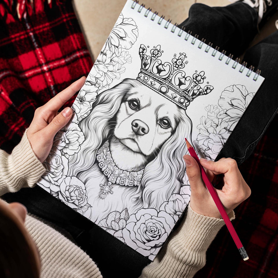 Royal Dogs Spiral Coloring Book: Majestic Coloring Book Celebrating Regal Dogs and Their Royal Heritage