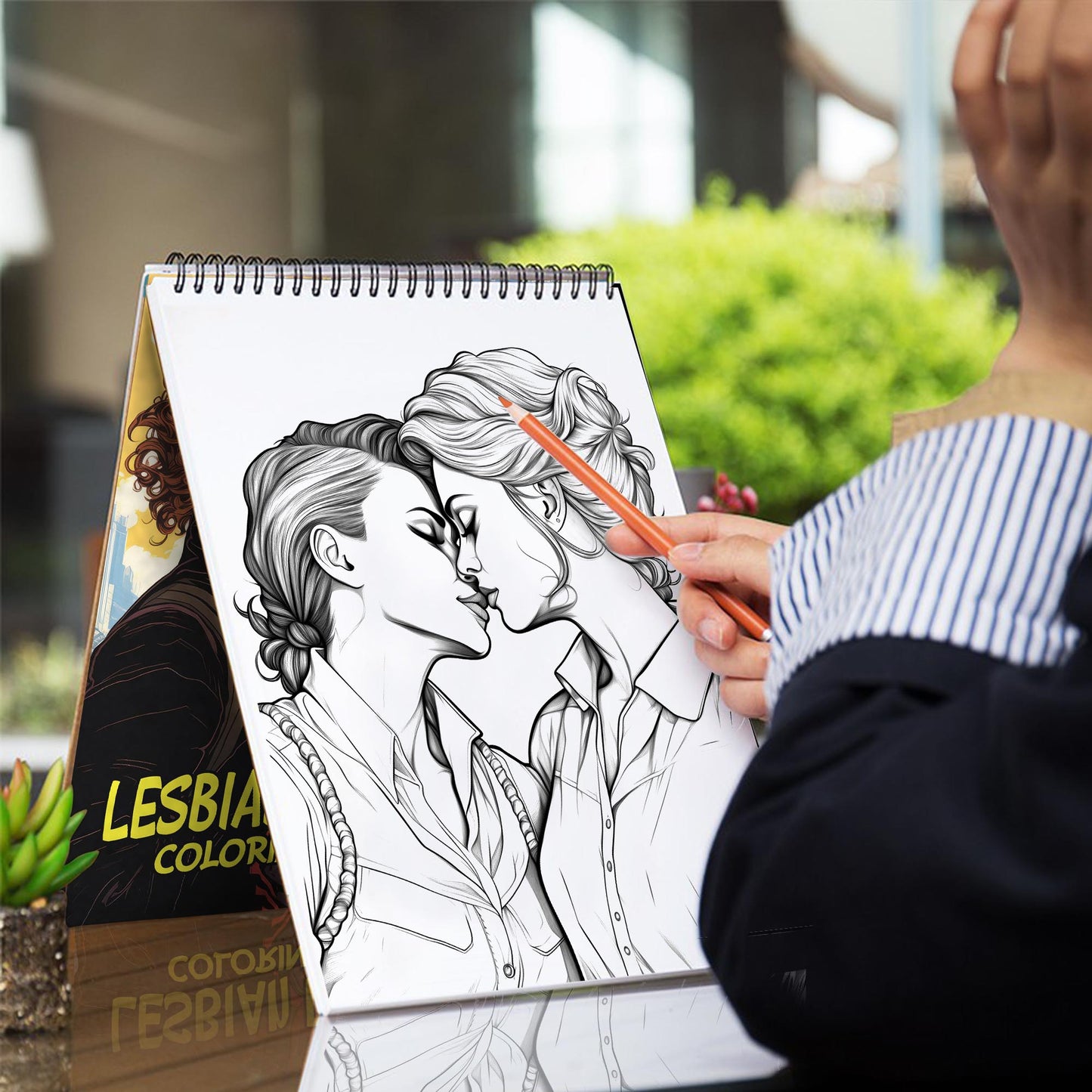 Lesbian Delight Spiral Bound Coloring Book: 30 Captivating Coloring Scenes of Delighted Couples