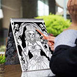 Beautiful Zombie Queen Spiral Coloring Book: 30 Exquisite Zombie Queen Coloring Pages for Fans of the Macabre to Bring Life to Undead Royalty