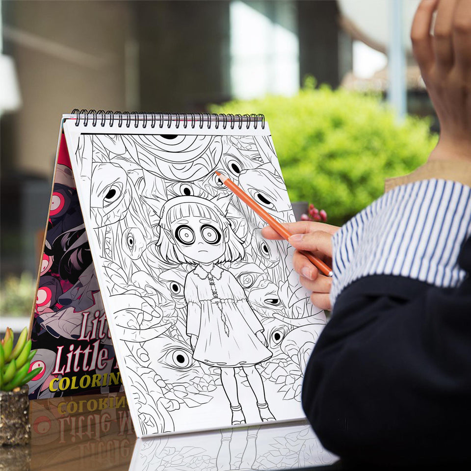 Little Monster Spiral Coloring Book: 30 Captivating Little Monster Coloring Pages for Art Enthusiasts to Create Stunning and Adorable Artwork