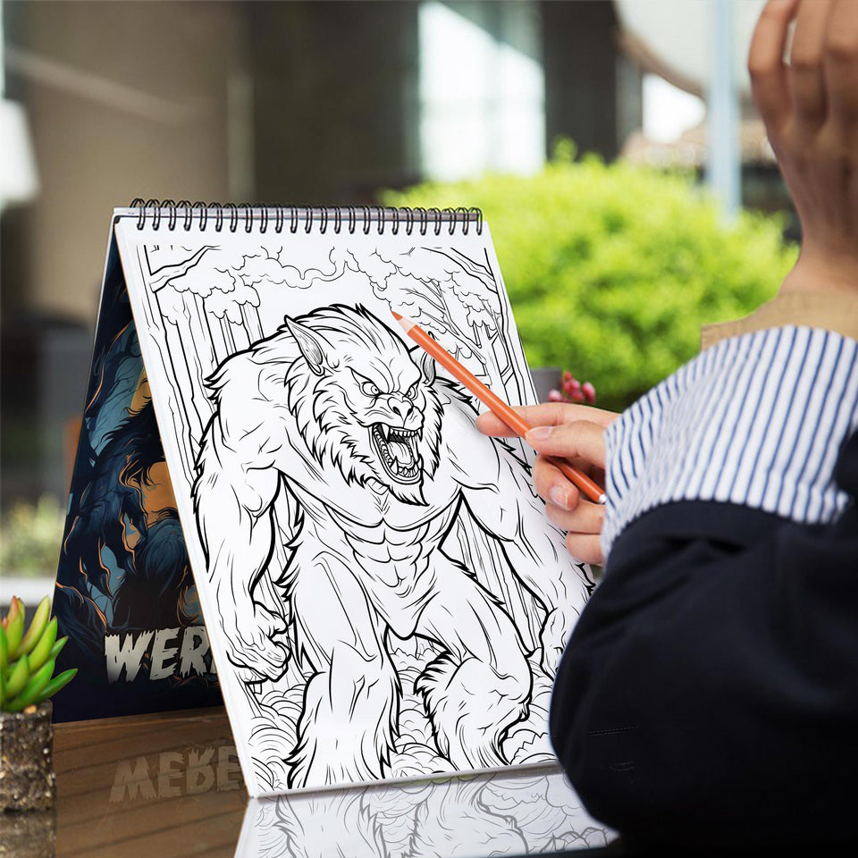 Werewolf Coloring Book: Mysterious Moonlight with 30 Delightful Coloring Pages of Howling Werewolf Packs