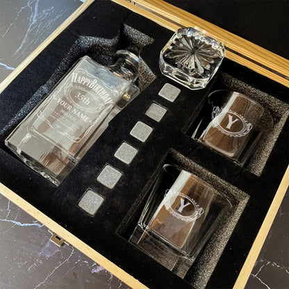 Personalised Decanter Set, Birthday Gift 8