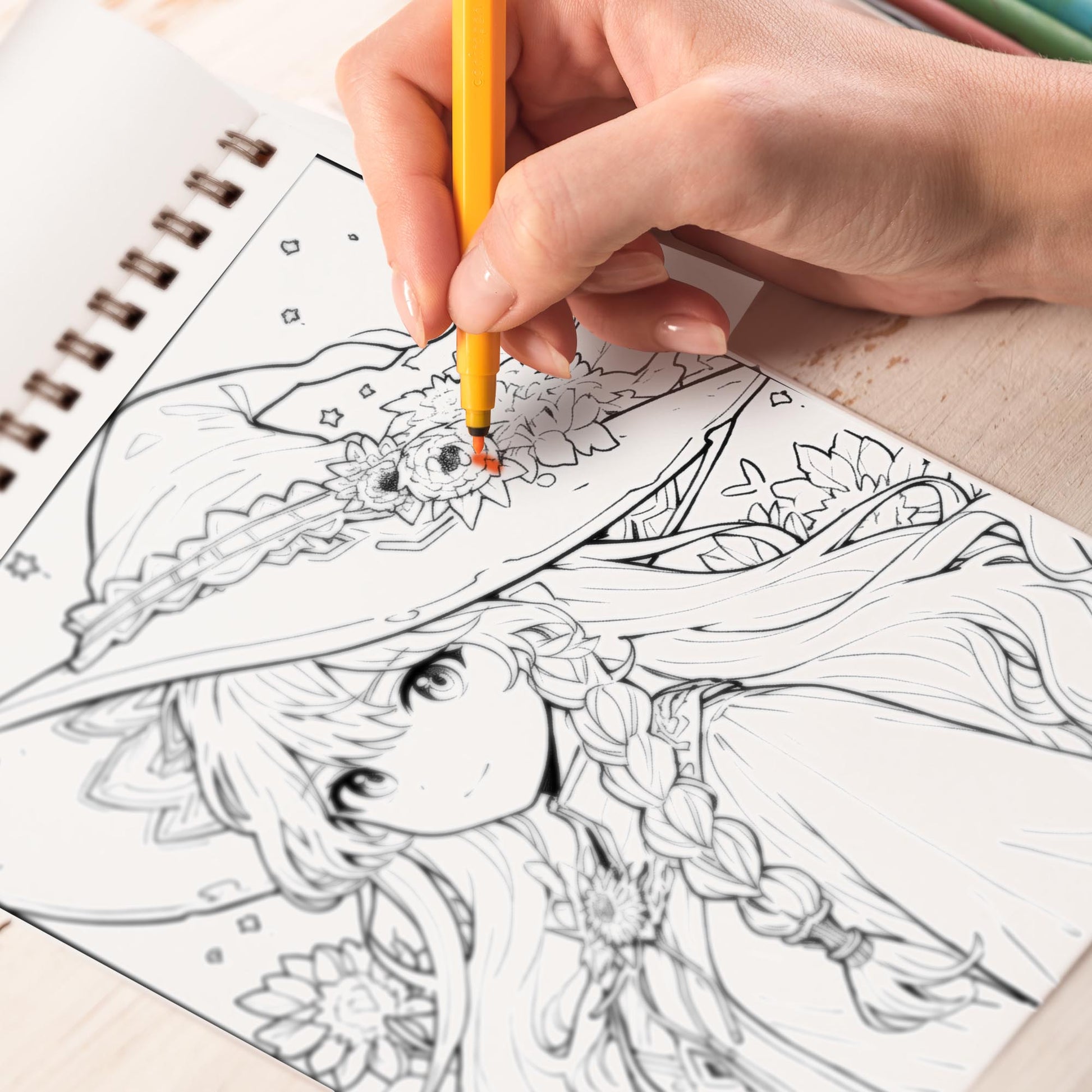 Witchy Goddesses Spiral-Bound Coloring Book: Embark on a Journey with Witchy Goddesses through 30 Captivating Coloring Pages of Modern Witches for an Artistic and Divine Adventure 
