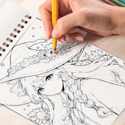 Witchy Goddesses Spiral-Bound Coloring Book: Embark on a Journey with Witchy Goddesses through 30 Captivating Coloring Pages of Modern Witches for an Artistic and Divine Adventure 
