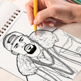 Handsome Black American Spiral Bound Coloring Book: 30 Captivating Coloring Pages of Black Americans for a Stylish and Artistic Journey