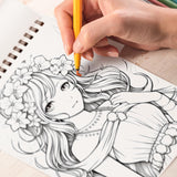 Anime Girls Spiral Coloring Book: 30 Charming Coloring Pages, Celebrating Cute and Lively Anime Girls in Playful Scenes