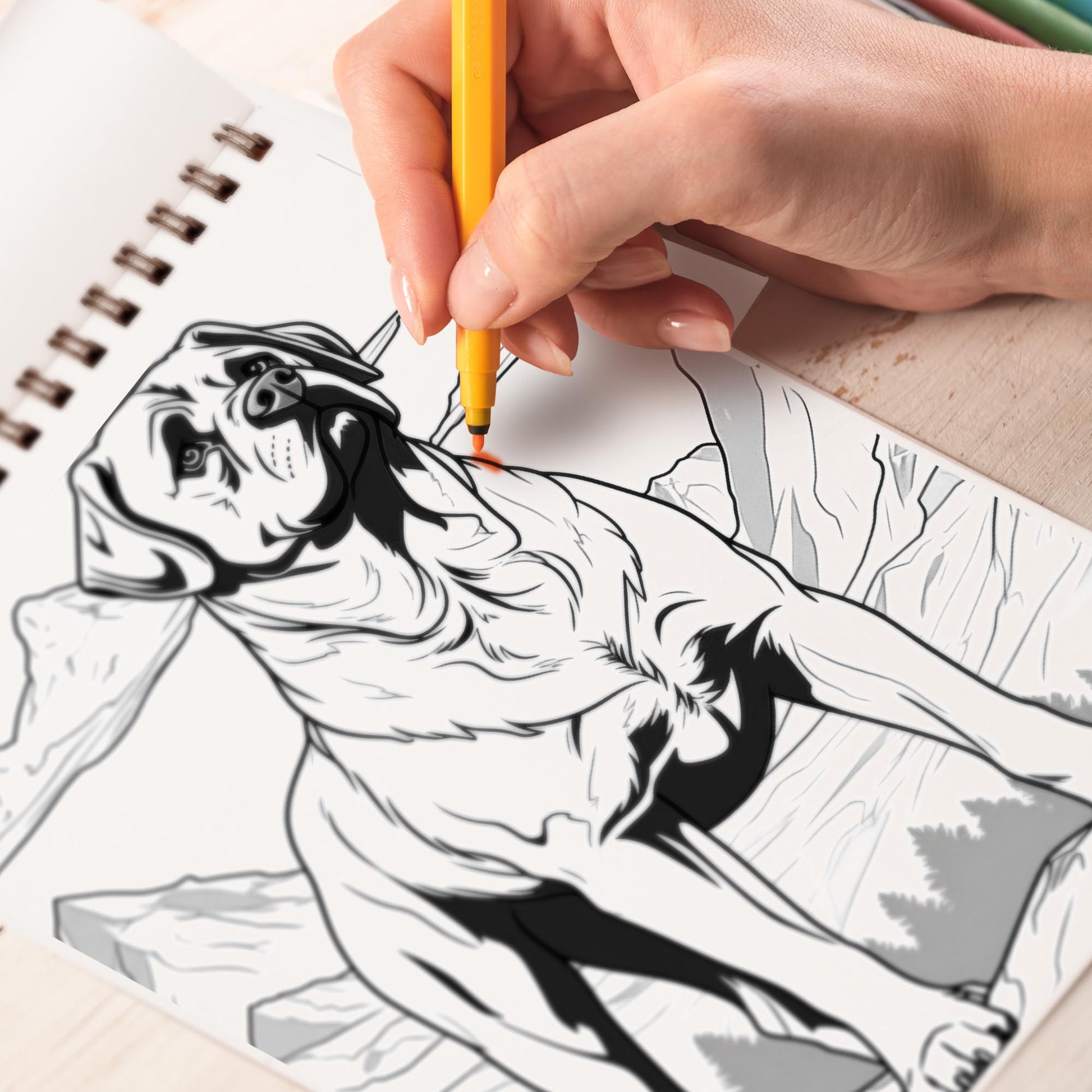 Journey of Rottweiler Spiral Coloring Book: 30 Captivating Coloring Pages for Dog Enthusiasts to Create Stunning and Lifelike Artwork