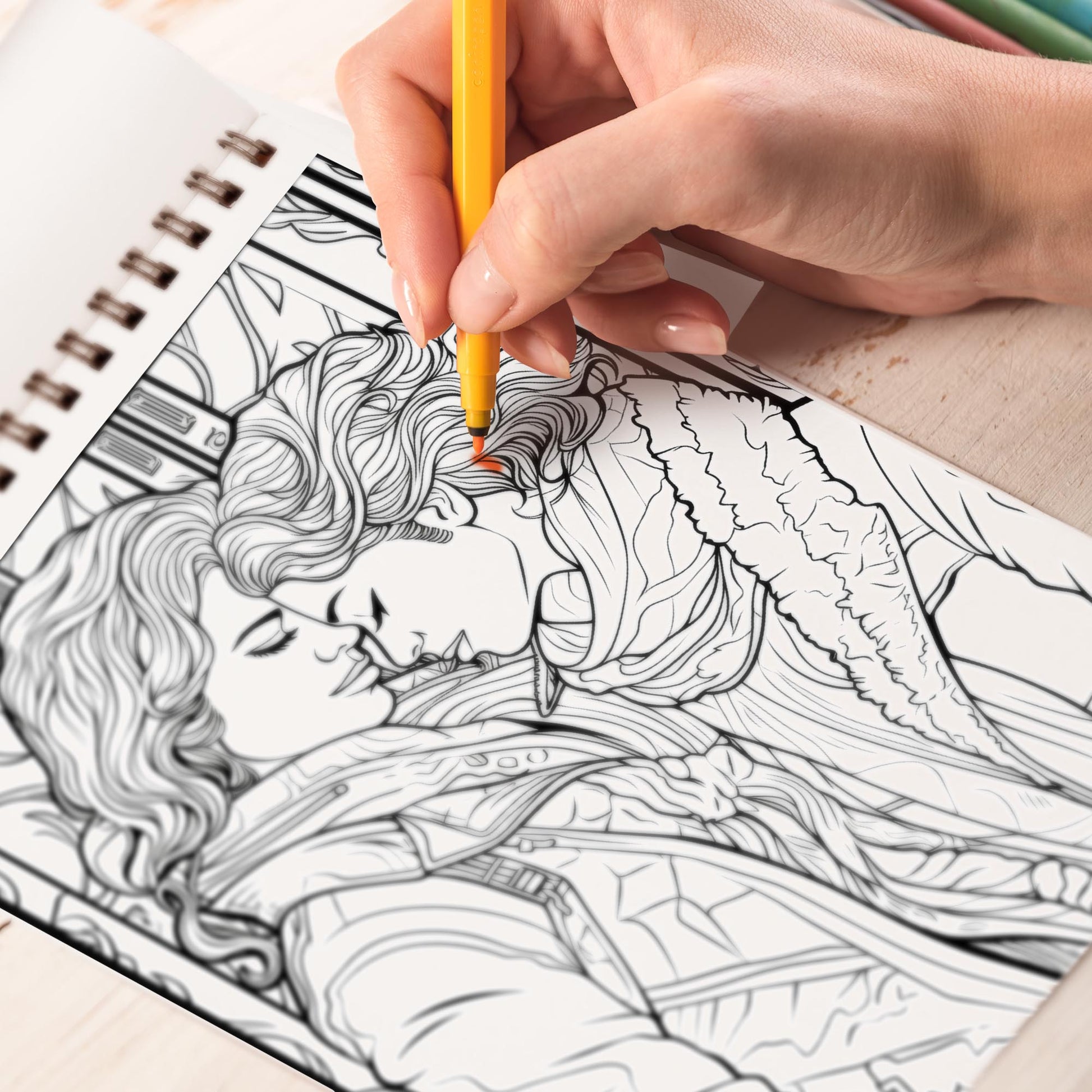 Lesbian Delight Spiral Bound Coloring Book: 30 Captivating Coloring Scenes of Delighted Couples