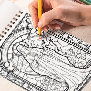 Religious Stained Glass Coloring Book: Unleash Your Artistic Talents in the Divine Journey with 30 Charming Coloring Pages for Coloring Enthusiasts to Embrace the Serenity and Devotion of Religious Stained Glass Art
