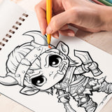 Chibi Cute Viking Spiral-Bound Coloring Book: 30 Adorable Chibi Viking Coloring Pages