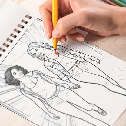 Harmony of She Hearts Spiral Bound Coloring Book: 30 Captivating Coloring Pages, Where Lesbian Couples Share Their Heartwarming Stories on Every Page.
