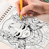 Ethereal Terrors Spiral Bound Coloring Book: 30 Coloring Pages for Gothic Art Enthusiasts to Unleash Their Creative Expression