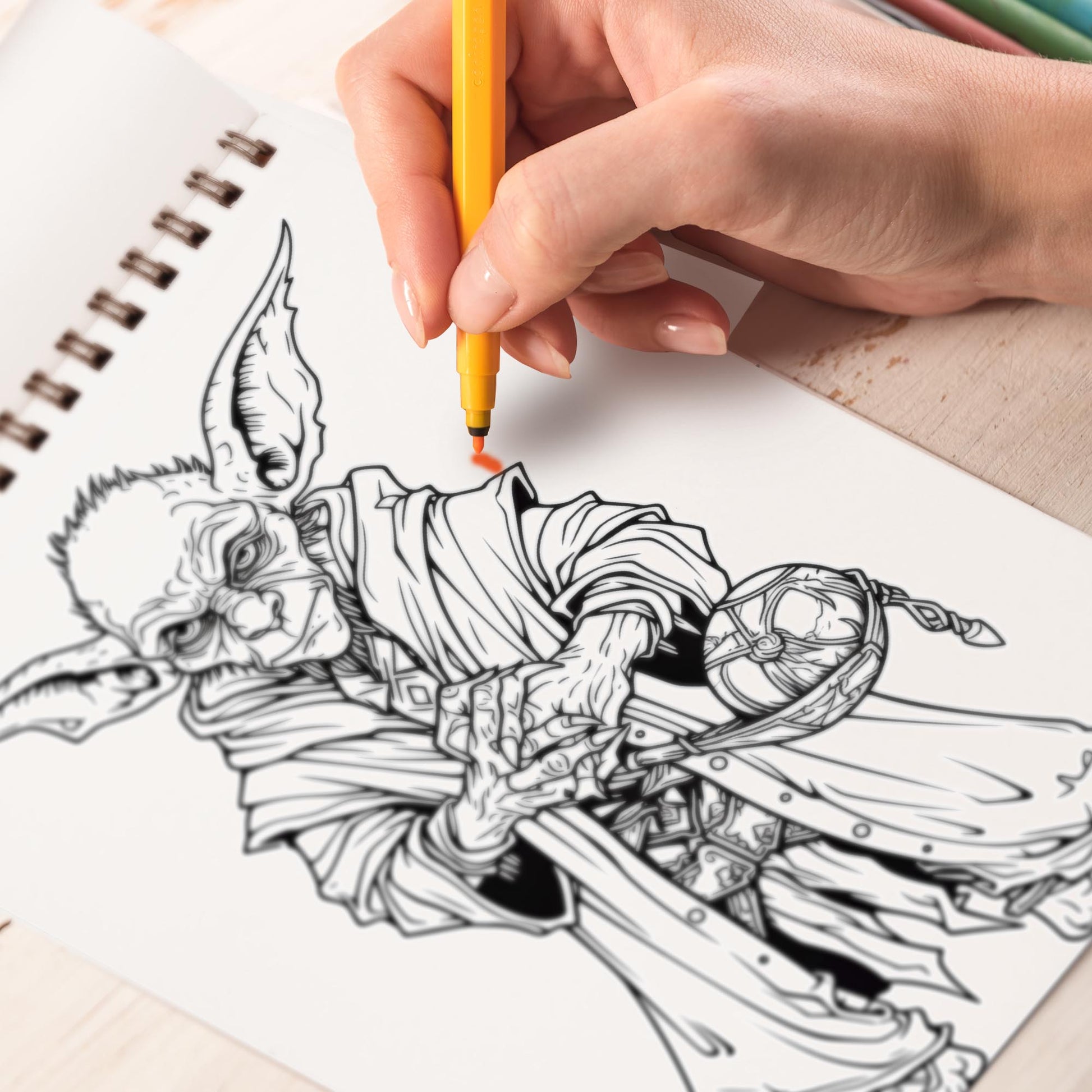 Goblin Spiral Bound Coloring Book: 30 Whimsical Goblin Coloring Pages for Fantasy Enthusiasts