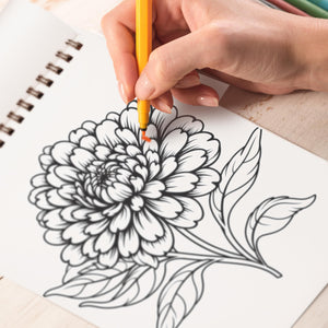 Perfect Bloom Large Print Spiral Coloring Book: Explore the Beauty of Flowers in the Perfect Bloom Coloring Book