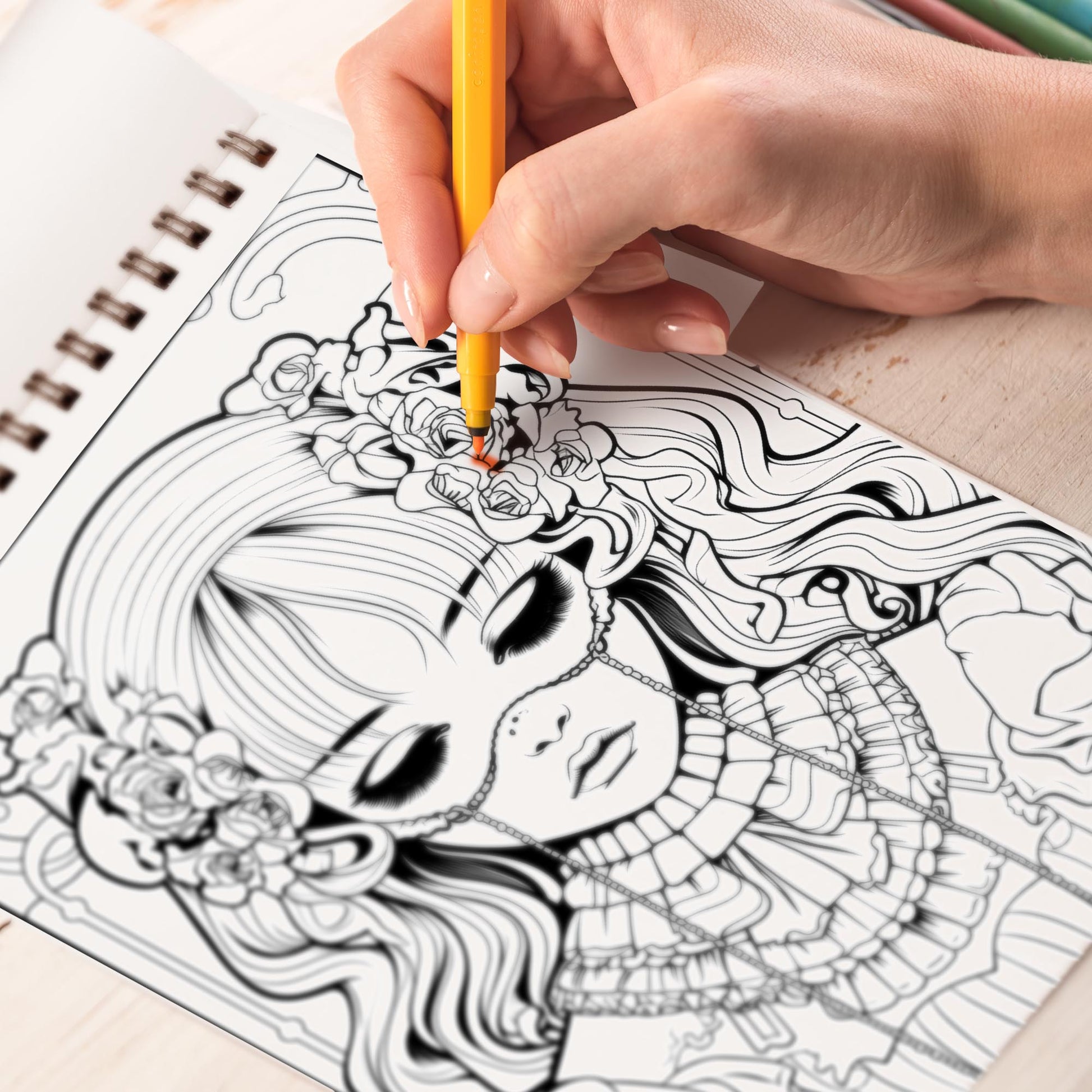 Alluring Abominations Spiral Bound Coloring Book: 30 Coloring Pages for Gothic Art Enthusiasts to Unleash Their Creative Expression