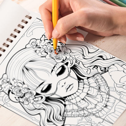 Alluring Abominations Spiral Bound Coloring Book: 30 Coloring Pages for Gothic Art Enthusiasts to Unleash Their Creative Expression