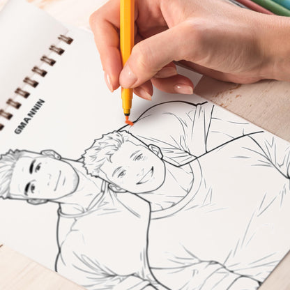 Gay Workout Trainer Spiral Coloring Book: Unleash Your Creativity in a Gym Setting with 30 Empowering Pages of LGBTQ+ Fitness Scenes.
