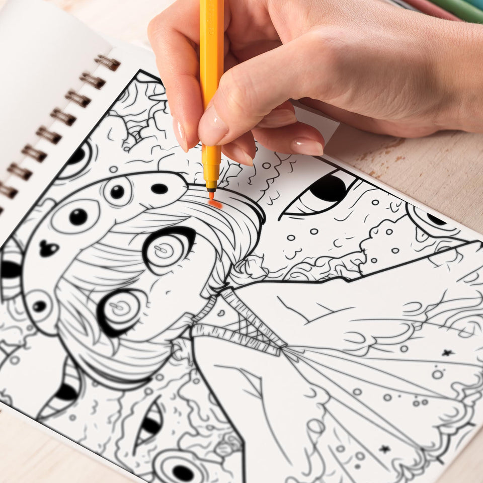 Little Monster Spiral Coloring Book: 30 Captivating Little Monster Coloring Pages for Art Enthusiasts to Create Stunning and Adorable Artwork