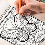 Stained Glass Butterfly Spiral Coloring Book: Discover the Beauty of Stained Glass Butterflies with 30 Exquisite Coloring Pages