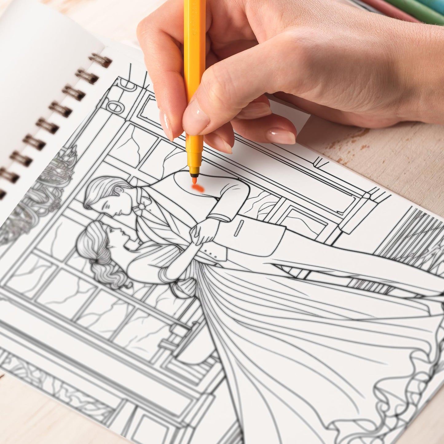 Ballroom Dance Spiral Coloring Book: 30 Whimsical Coloring Pages of Ballroom Dancing